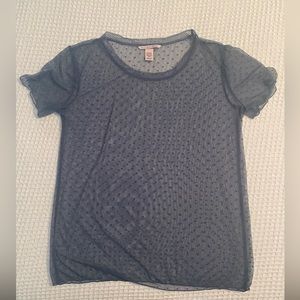 NWOT Victoria’s Secret sheer mesh dot tee